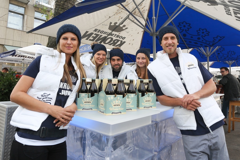 WinterBier Ausschank Produktpräsentation Kronenbier